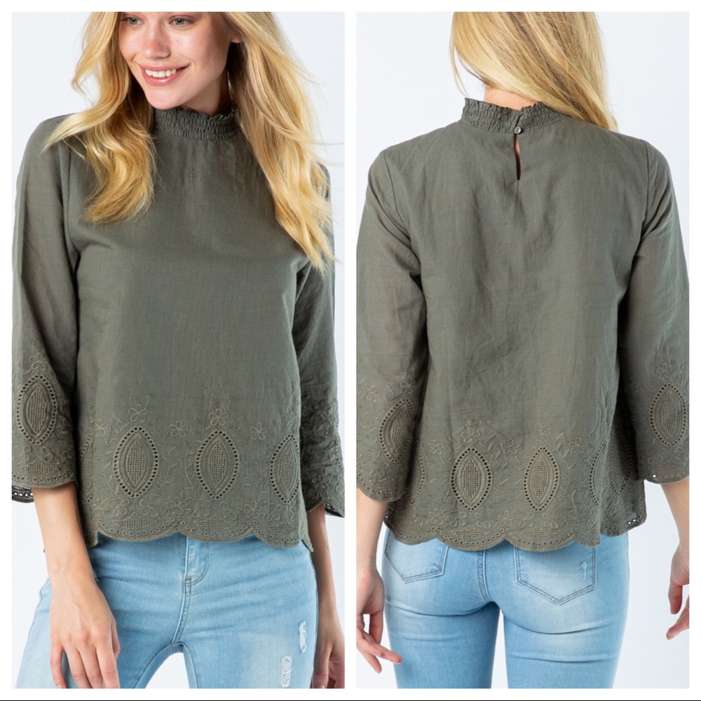 Olive Lace shirt